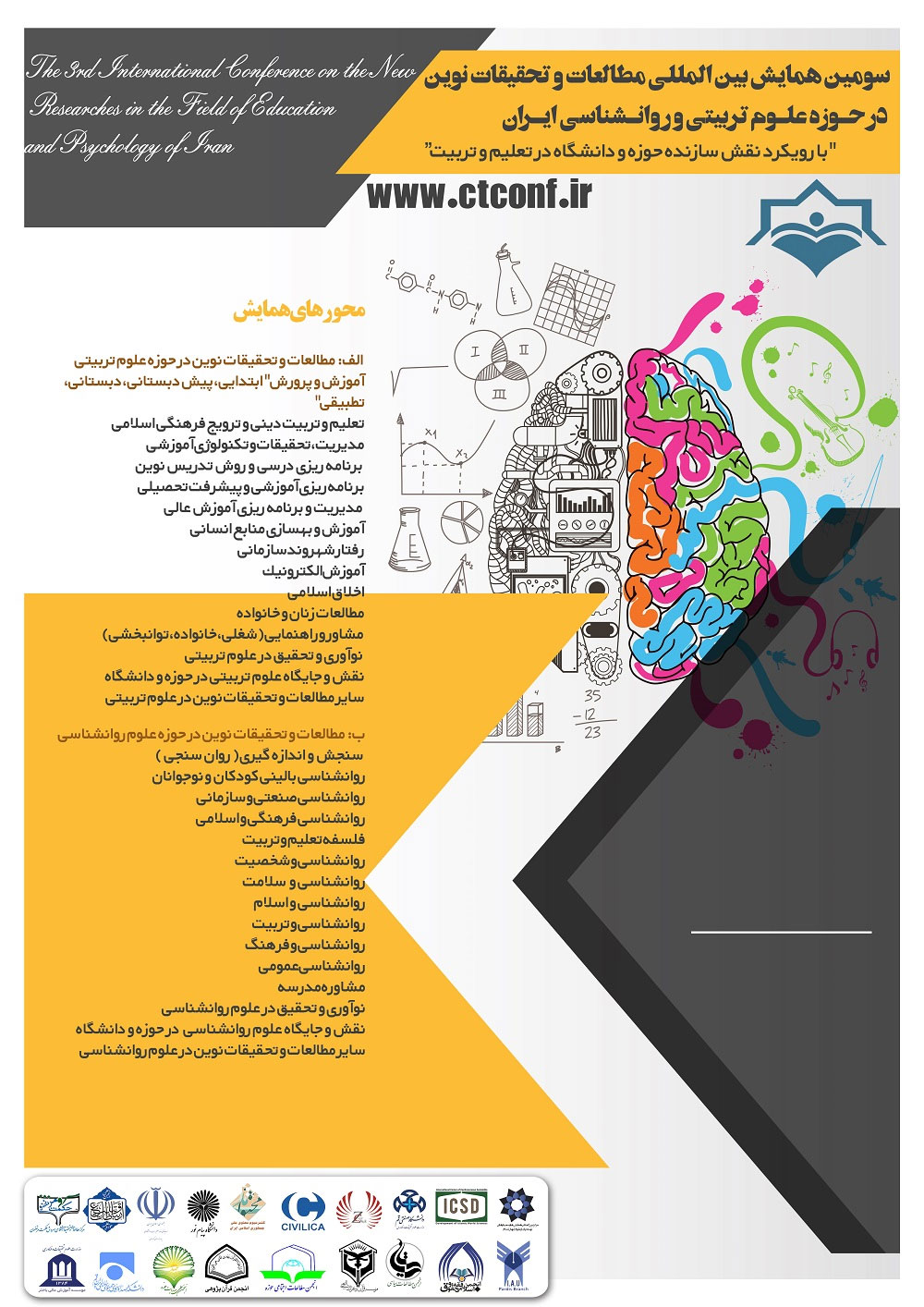 سومین همایش بین المللی مطالعات و تحقیقات نوین در حوزه علوم تربیتی و روانشناسی ایران